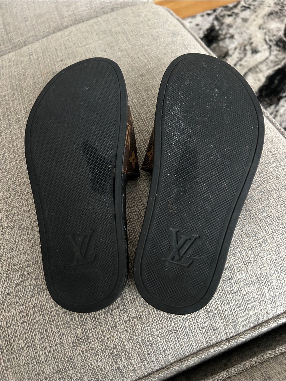 Brown Monogram Slide Sandals Designer Inspired No Size - Picture 4 of 6